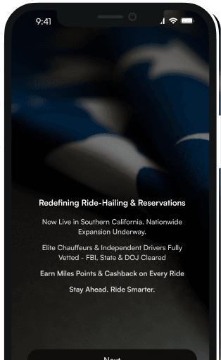 RYDEPRO app features displayed on phone