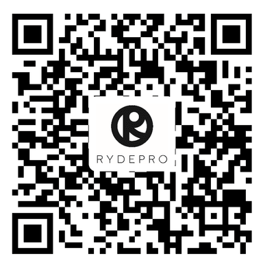 Download RYDEPRO app from Google Play - Scan QR Code